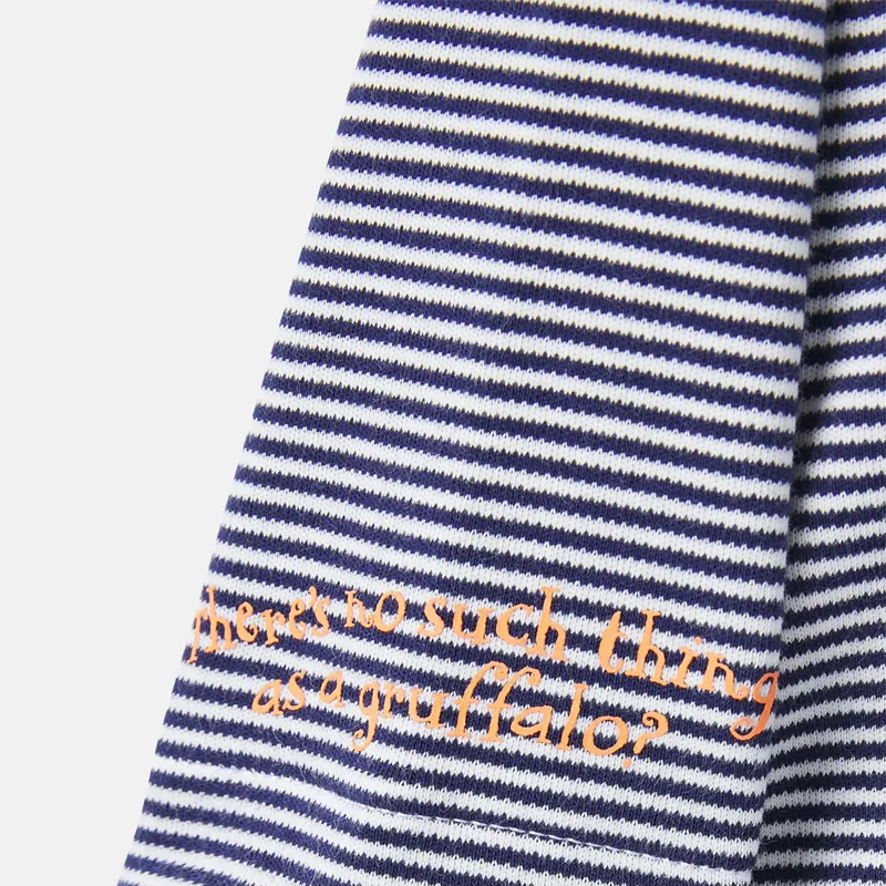 Joules Gruffalo Artwork Christina Organically Grown Cotton Dress And Legging Set - Gruffalo Navy Stripe-3